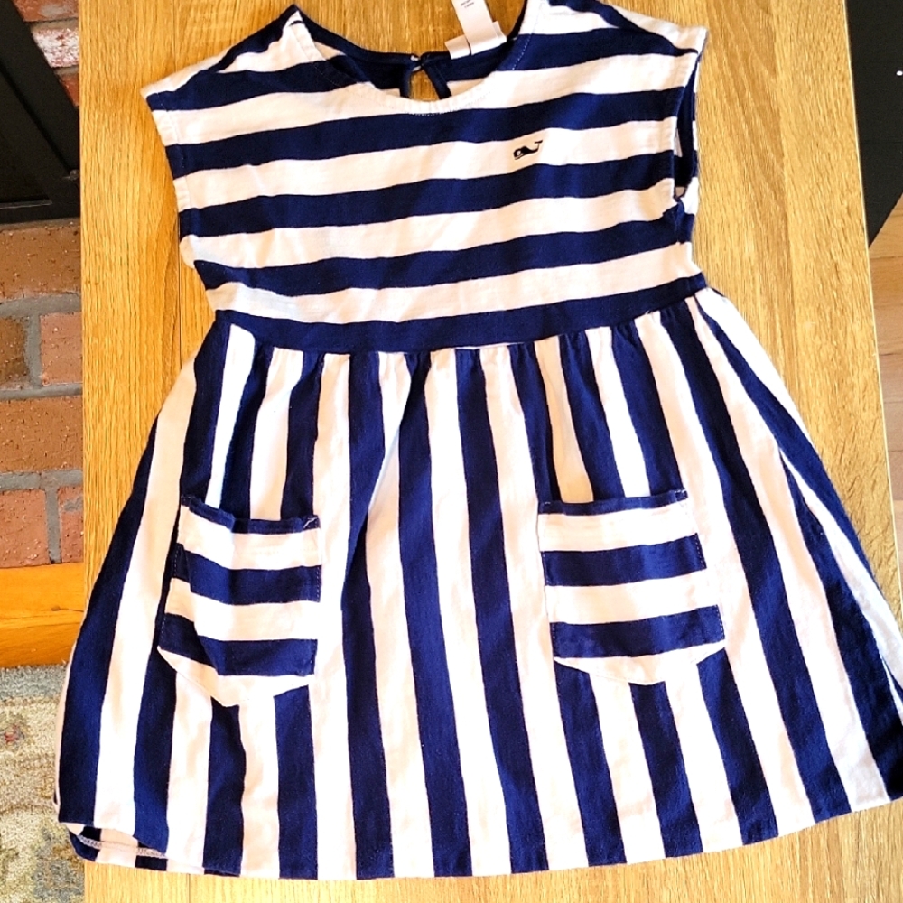 Vineyard Vines For Target Striped Navy and White Dress
